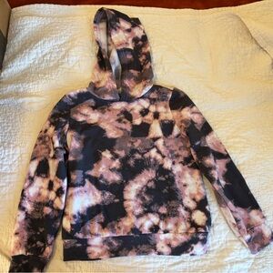 Tie-Dye Hoodie in Pink and Black